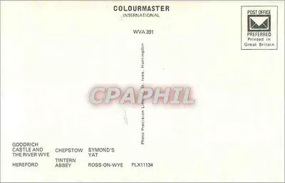 O Vale do Wye — Castelo de Goodrich, Chepstow, Abadia de Tintern, Symonds Yat, Ross-on-Wye — Colourmaster International — Verso