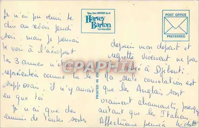 Walton-on-the-Naze — Hippkins Beach, Marine Parade, Cliff and Promenade, Southcliff Beach — Harvey Barton Viewcard — Verso