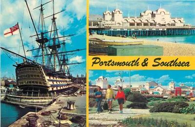 Portsmouth & Southsea — H.M.S. Victory, Southsea Pier, Oriental Gardens — Colourmaster International
