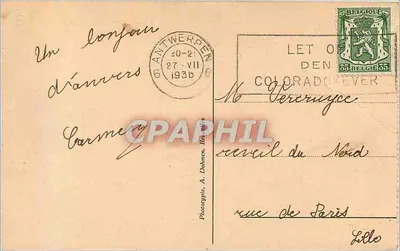 Antwerpen Het Steen — średniowieczna brama — wydawca HIBERT n°19 — Rewers