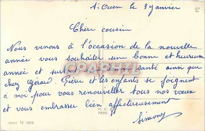 Paisaż zimowy — zasnieżona dom — wydawca GD, seria nr 1010 — Rewers