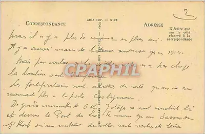 Toulon — Vista geral — Edições Adia Imp. Nice, n° 12002 — Verso