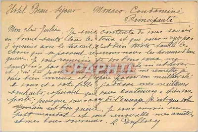 Monako — Port i Condamine — widok na Pałac Książęcy — wydanie nr 126 — Rewers
