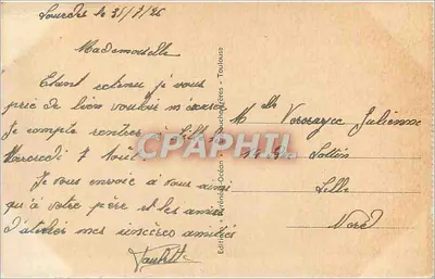 Lourdes — Widok z góry na bazylikę i dolinę Gave — LF Toulouse, nr 815 — Rewers