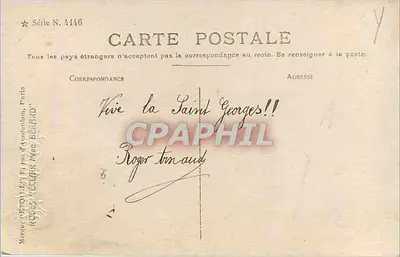 Róże — Szczęśliwego Dnia — seria N. 4146, wydawca Eclair, Paryż — Rewers
