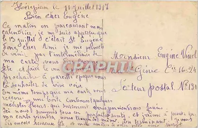 Młoda kobieta w kwiecistej sukni trzymająca bukiet — Szczęśliwego Dnia — DIX 96412 — Rewers