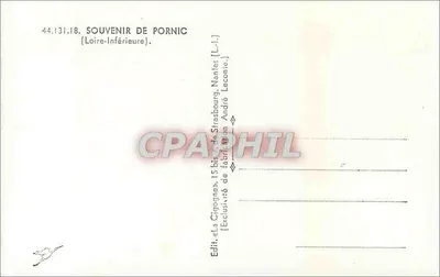 Pornic — vista panorâmica — Édit. « La Cigogne », Nantes — Verso