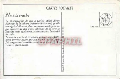 Nu com a jarra — editor D.R. Paris — n° de série 004 — Verso
