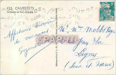 Spadzista mostu Hiszpańskiego — Cauterets — Wydawnictwo Sztuki C. L. — Rewers