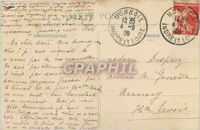 Angers - Boulevard de la Mairie — widok miejski z tramwajem i kioskiem — L. V., fot. n°119 — Rewers