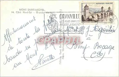 Monte San Miguel — Vista desde el lado Nordeste — Ediciones René Gallot, Granville — Reverso
