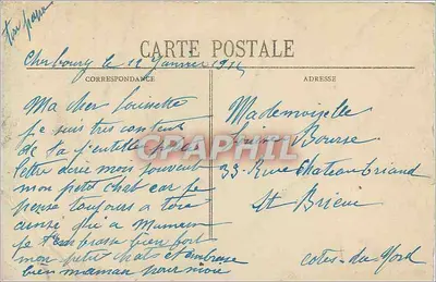 Cherbourg - La Jetée e la Rada — Collezione F. C., Cherbourg — Verso