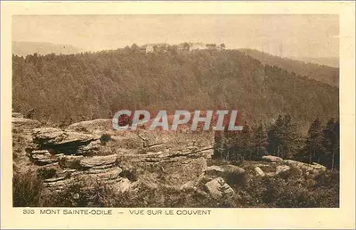 Mont Sainte-Odile — Widok na klasztor — kolekcja L'Alsace, wydawca Brun & Cie, Dornach