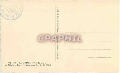 Pic du Midi de Bigorre — Widok z lotu ptaka — Wydanie specjalne Lourdes — Rewers