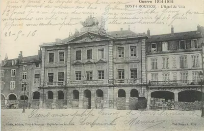 Pont-à-Mousson - O Hotel de Ville — Guerra 1914-1915, editor Romain, n° 2238