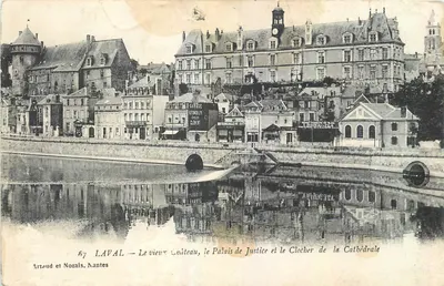 Laval — O velho Castelo, o Palácio de Justiça e a Torre da Catedral — Artaud e Nozais, Nantes