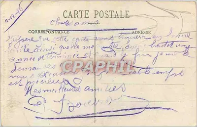 Reims — Katedra przed bombardowaniem — Cliché Rothlier, Zbiór G. Dubols, Reims — Reprodukcja zabroniona, Weryfikacja Nancy A. 3424 — Rewers
