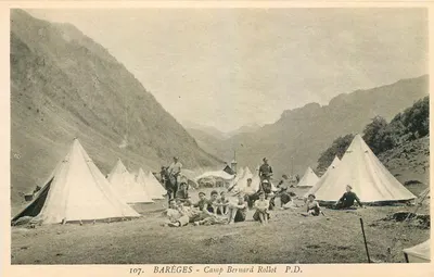 Barèges - Camp Bernard Rollot — P.D. — Edição P. Douet-Lourdes, n° 107