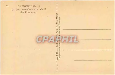 Grenoble (Isère) — Wieża Sans-Venin i Masyw Chartreux — Wydawnictwo Sztuki Lyon — Rewers