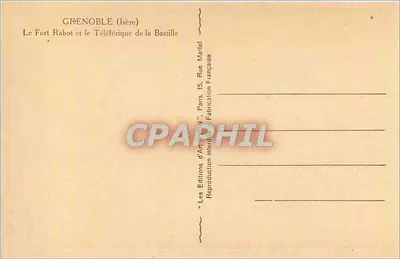 Grenoble (Isère) — Fort Rabot i teleferyk Bastille — Wydawnictwo Sztuki, Paryż — Rewers