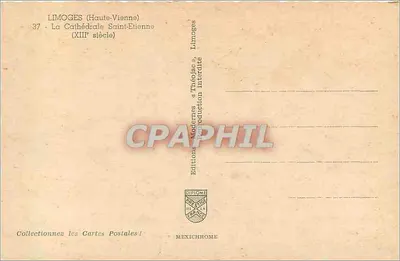 Limoges — Katedra Świętego Etienne (XIII wiek) — Éditions Diplôme — Rewers