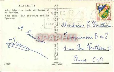 Villa Belza — Biarritz, Zatoka Biskajcka — Wydawnictwo Lave, nr 33439 — Rewers