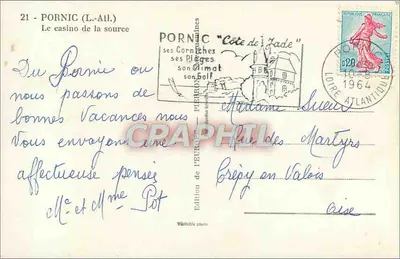 Pornic (Loire-Atlantique) — O cassino da fonte — Edição da Europ — Verso