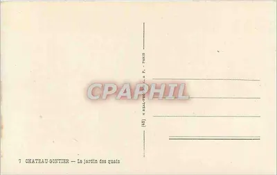 Castelo-Gauntier — O jardim dos quais — (43) « RBL-PHOTO » A.P. - Paris — Verso