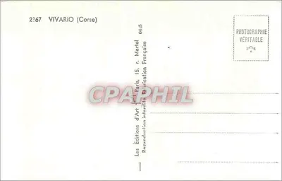 Vivario (Korsyka) — widok panoramiczny z kaplicy i wsi w górach — Wydawnictwo Art Martel, nr 2367 — Rewers