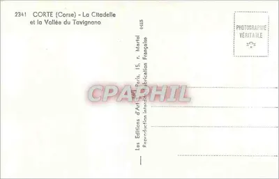 Corte (Korsyka) — La Citadelle i dolina Tavignano — Wydawnictwo Art Martel — Rewers