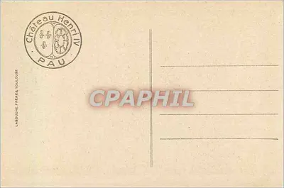 Pau - Castelo Henri IV - Gabinete do Soberano — editor Labouche Frères, n° 861 — Verso