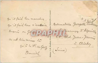 As Gorges da Diosaz — Galeria e Gruta de Barne-Rousse — Edição J.-D. Bradney (Alta-Savoia) — Verso