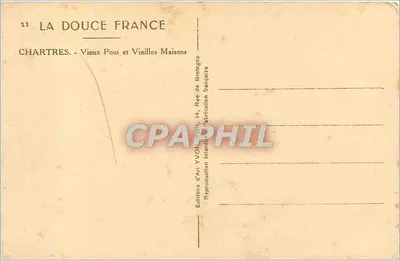 Chartres - Stary Most i Stare Domki — Wydawnictwo Art Yvon, Paryż — Rewers