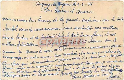 Antike Ansichtskarte Bagneres de Bigorre Rond Point des Thermes — Rückseite