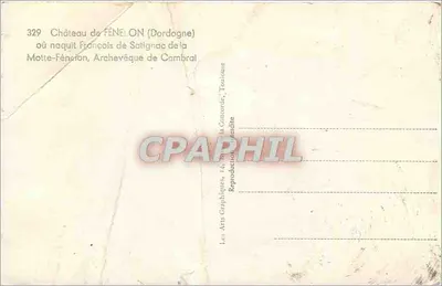 Castelo de Fénélon — Dordogne — Les Arts Graphiques, Toulouse — Verso