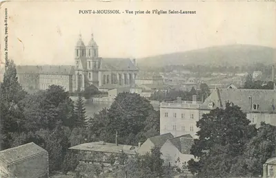 PONT-À-MOUSSON — Vista tirada da Igreja de São Lourenço — Papeterie Nouvallès
