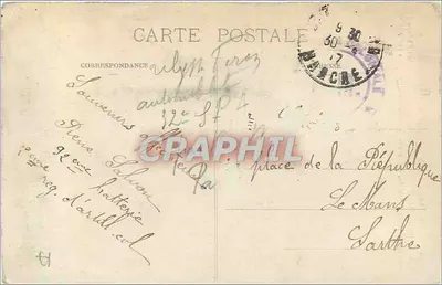 Cherbourg (Manche) — Igreja do Voto — Igreja de São Pedro — Bilhete postal antigo n° 4055 — Verso