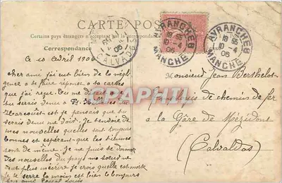Avranches (Manche) — Igreja N.-D.-des-Champs — B. F., Paris — Verso