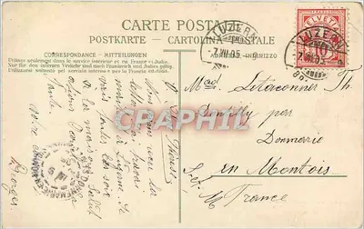 Lucerna, Estação Ferroviária e Edifício Postal — Mont Pilaus — editor não identificado, número de série não visível — Verso