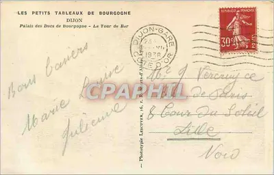 Dijon - Pałac Duców Burgundii - Kwatera Bar — Rewers