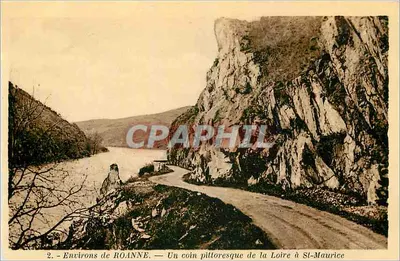 Arredores de ROANNE — Um canto pitoresco do rio Loire em St-Maurice — Edição Prietun Roanne