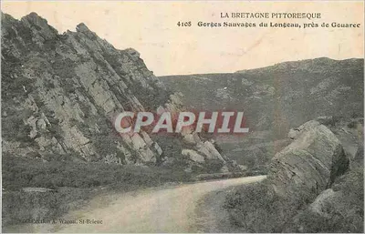 Gorges Sauvages do Longeau, perto de Gouarec — A Bretanha Pitoresca — Coleção A. Waron, St-Brieuc