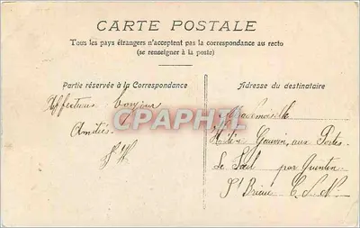 Fougères — Cidade alta e cidade baixa — Edit. Feillet — Verso