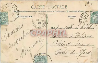 Le Pouldu - Castelo de St-Maurice — Coleção H. Laurent, Port-Louis — Verso