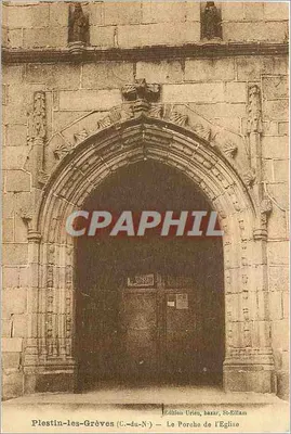 Plestin-les-Grèves (C.-du-N.) — O Portal da Igreja — Edição Urien, bazar, St-Ridian