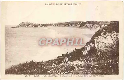 Vista geral da Praia vista dos Murs Blancs — A Bretanha pitoresca — A.W. - 9319 - VAL-ANDRÉ