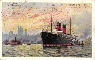 O navio de passageiro "La Provence" — Cie Générale Transatlantique (French Line) — Fred Vansing