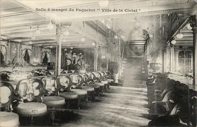 Sala de jantar do navio "Ville de la Ciotat" — editor não identificado, n° de série 25