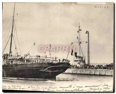 Le Havre — Saída do Steamer « La Savoie » da Companhia Geral Transatlântica — ND. Poot — Verso