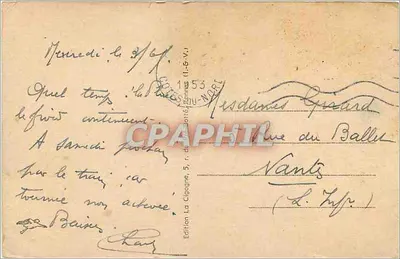 LANNION — Place du Centre — Edição La Cigogne — Verso